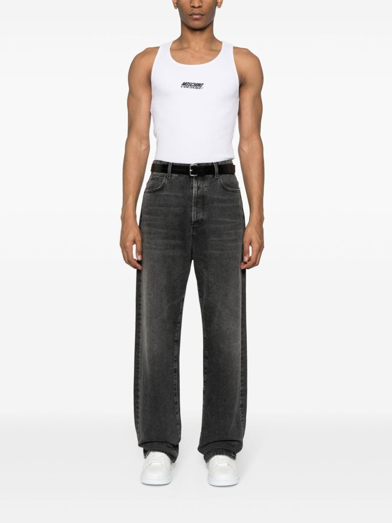 Moschino logo-embroidered tank top outlook