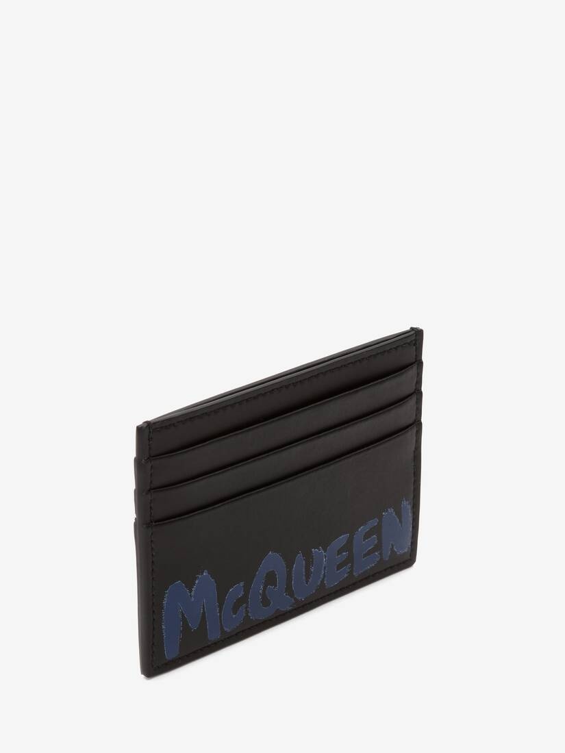 Men's McQueen Graffiti Cardholder in Black - 2