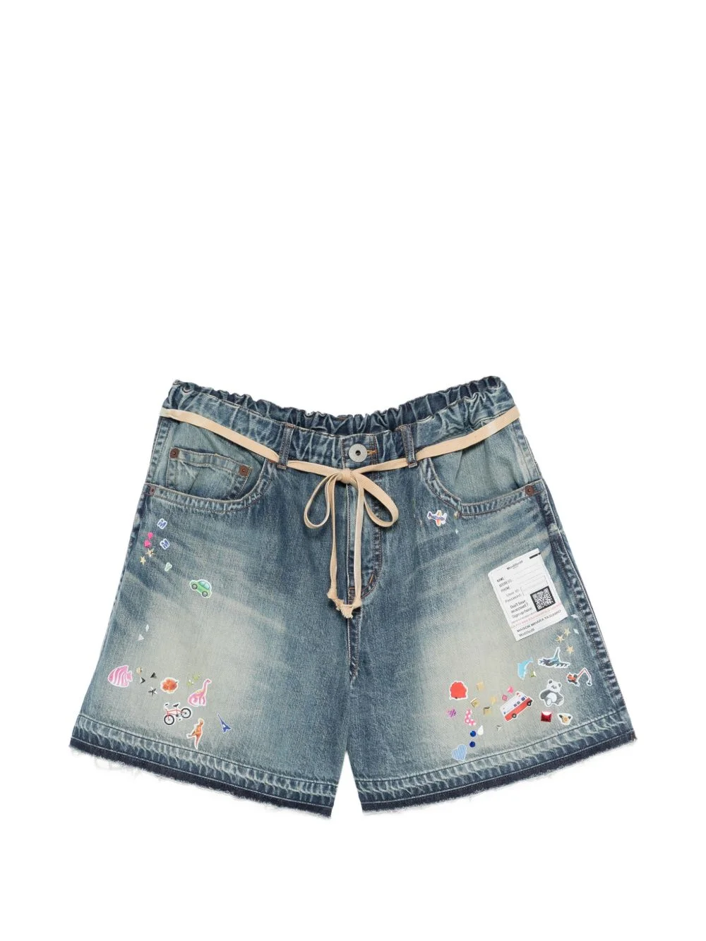 printed drawstring shorts - 1