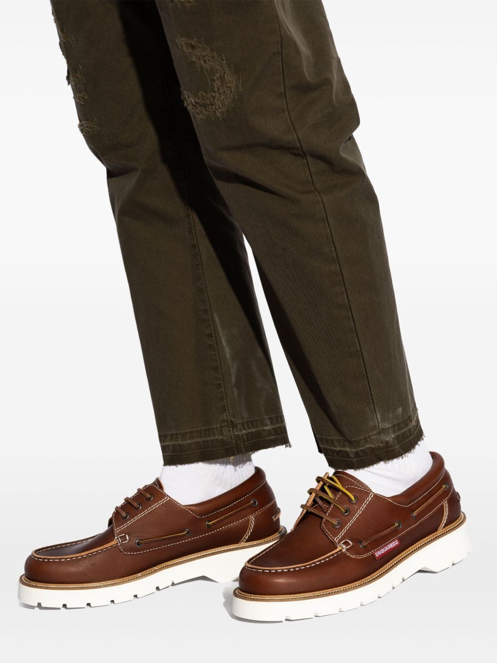ridged derby shoes - 6