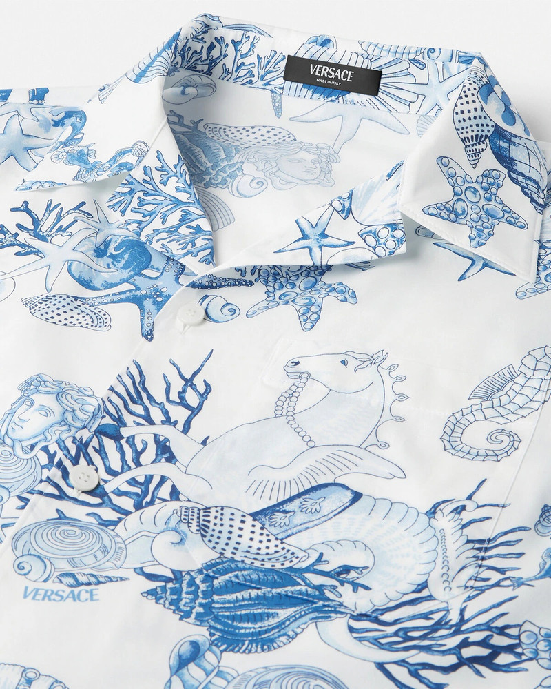 VERSACE Coral Theatre Cotton Shirt outlook