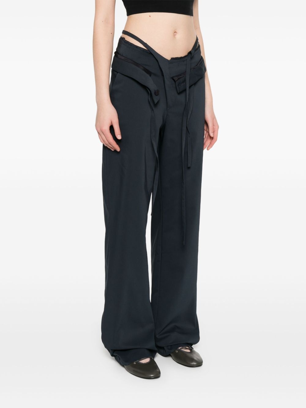 raw cut-waistband trousers - 3