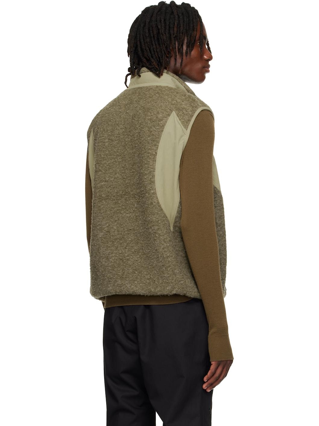 Khaki Polar Fleece Vest - 3