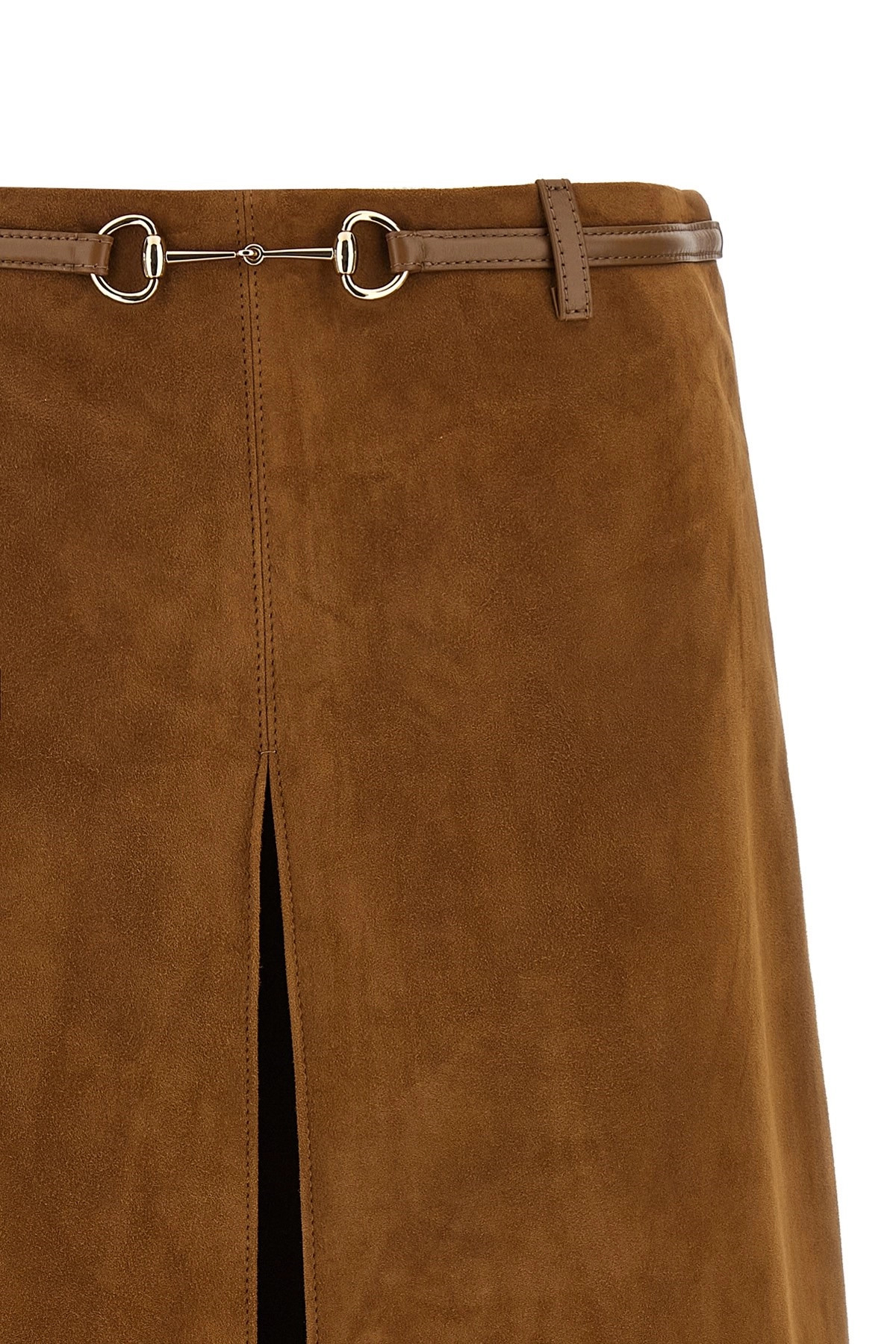 Suede Skirt Horsebit - 3