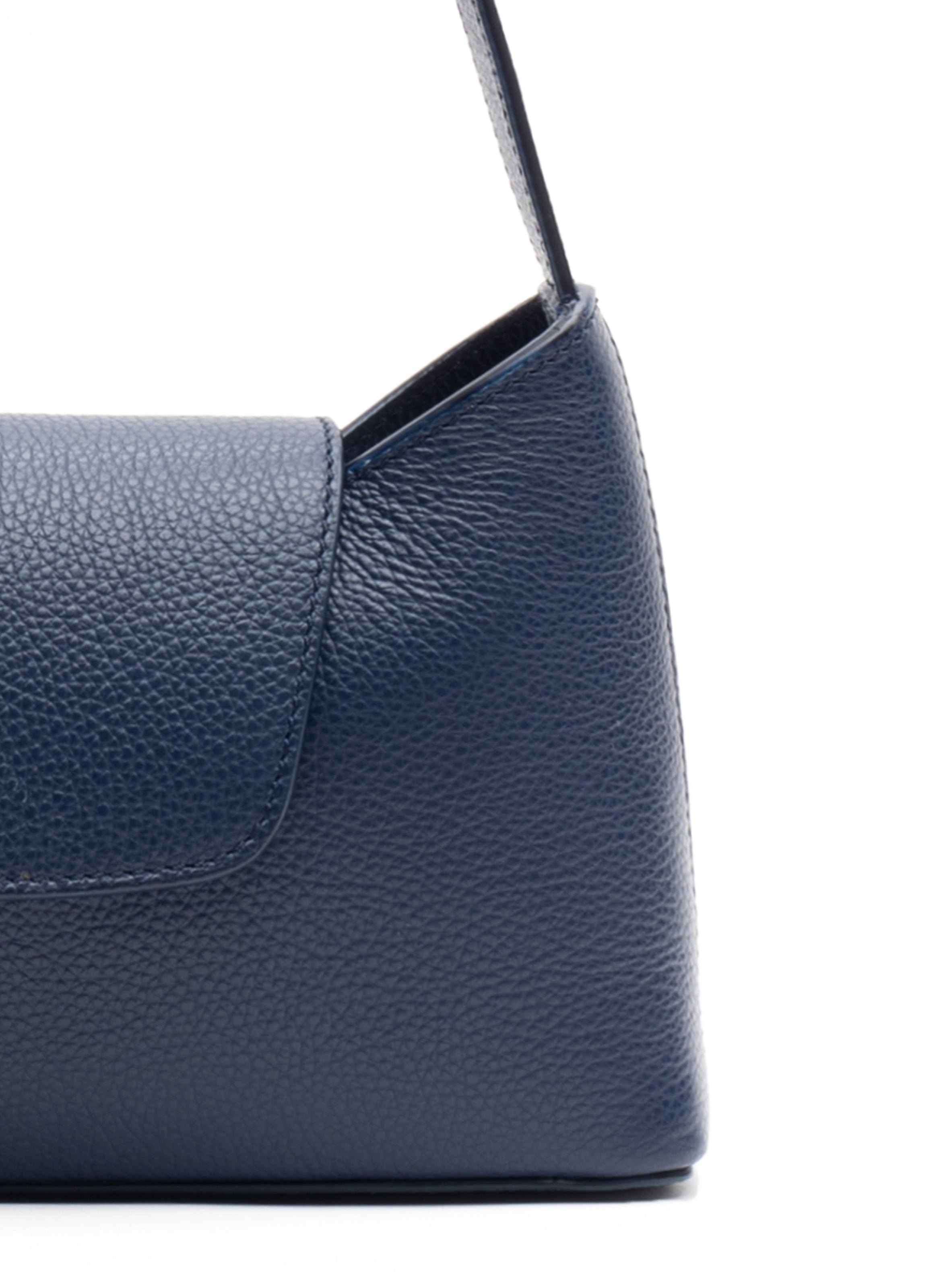 Envelope Pebbled Leather Navy - 4