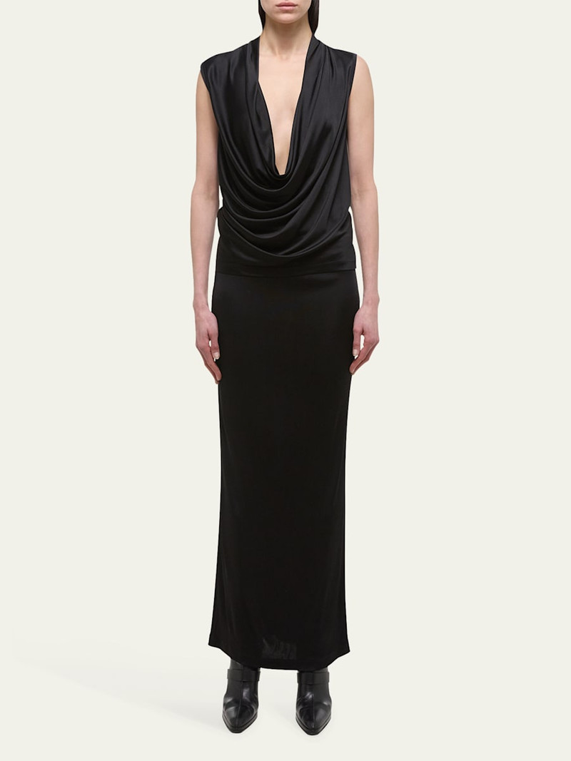Helmut Lang Fluid Jersey Maxi Skirt outlook