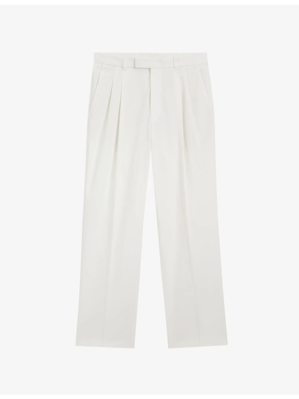 Straight-Leg Relaxed-Fit Stretch-Cotton Trousers - 1
