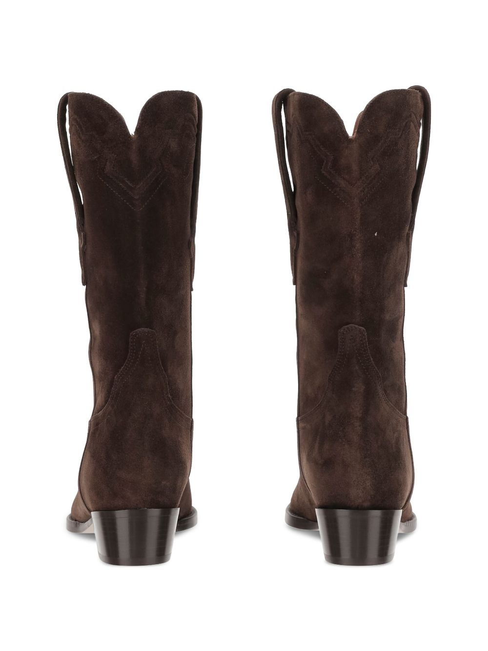 suede square-toe boots - 3