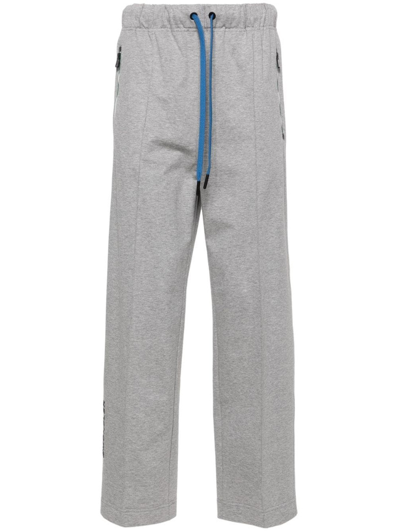 logo-lettering cotton track pants 1