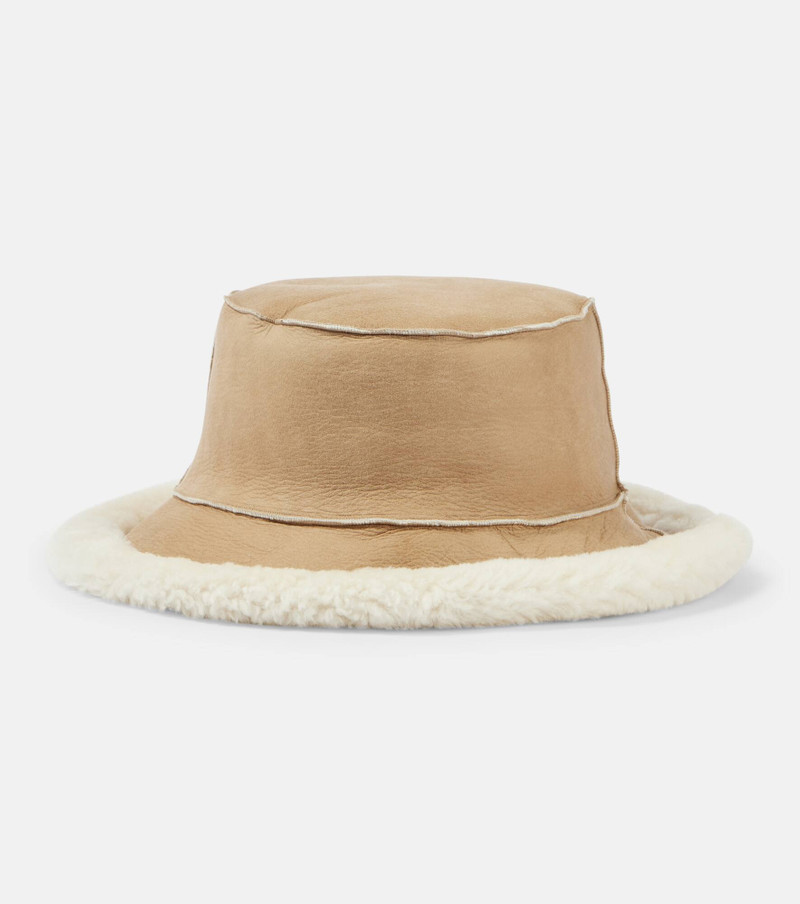 Reversible shearling bucket hat - 1