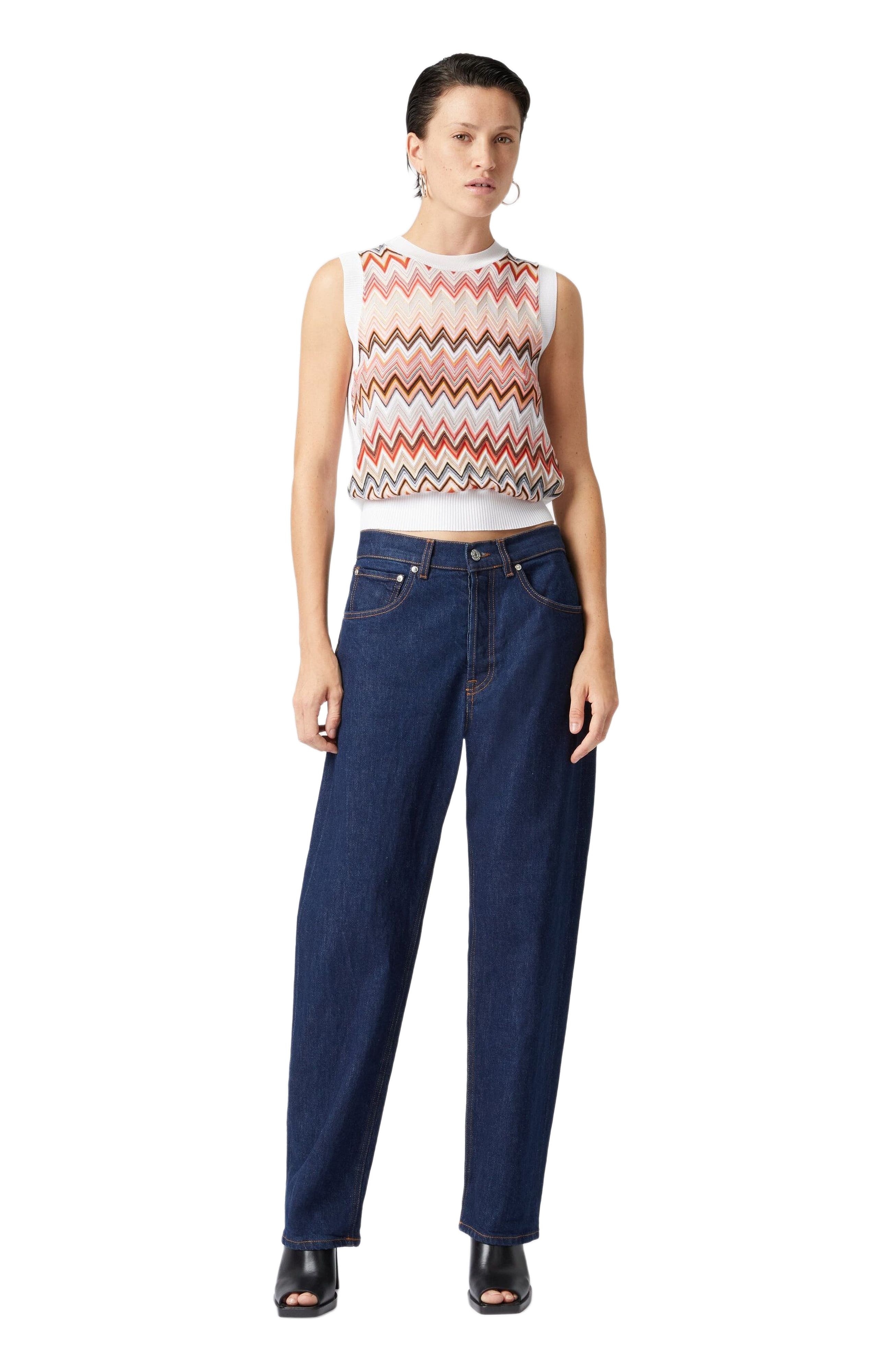 Missoni Viscose-blend Crewneck Vest With Chevron Insert in Multicoloured at Nordstrom - 5