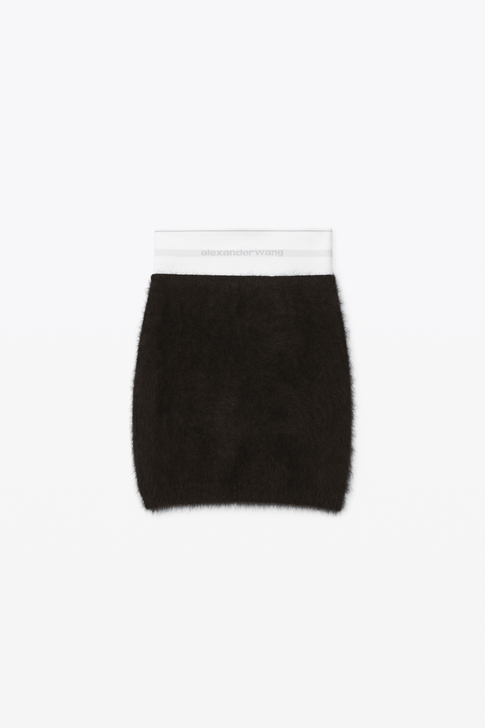 MINI SKIRT WITH LOGO ELASTIC IN ANGORA - 1