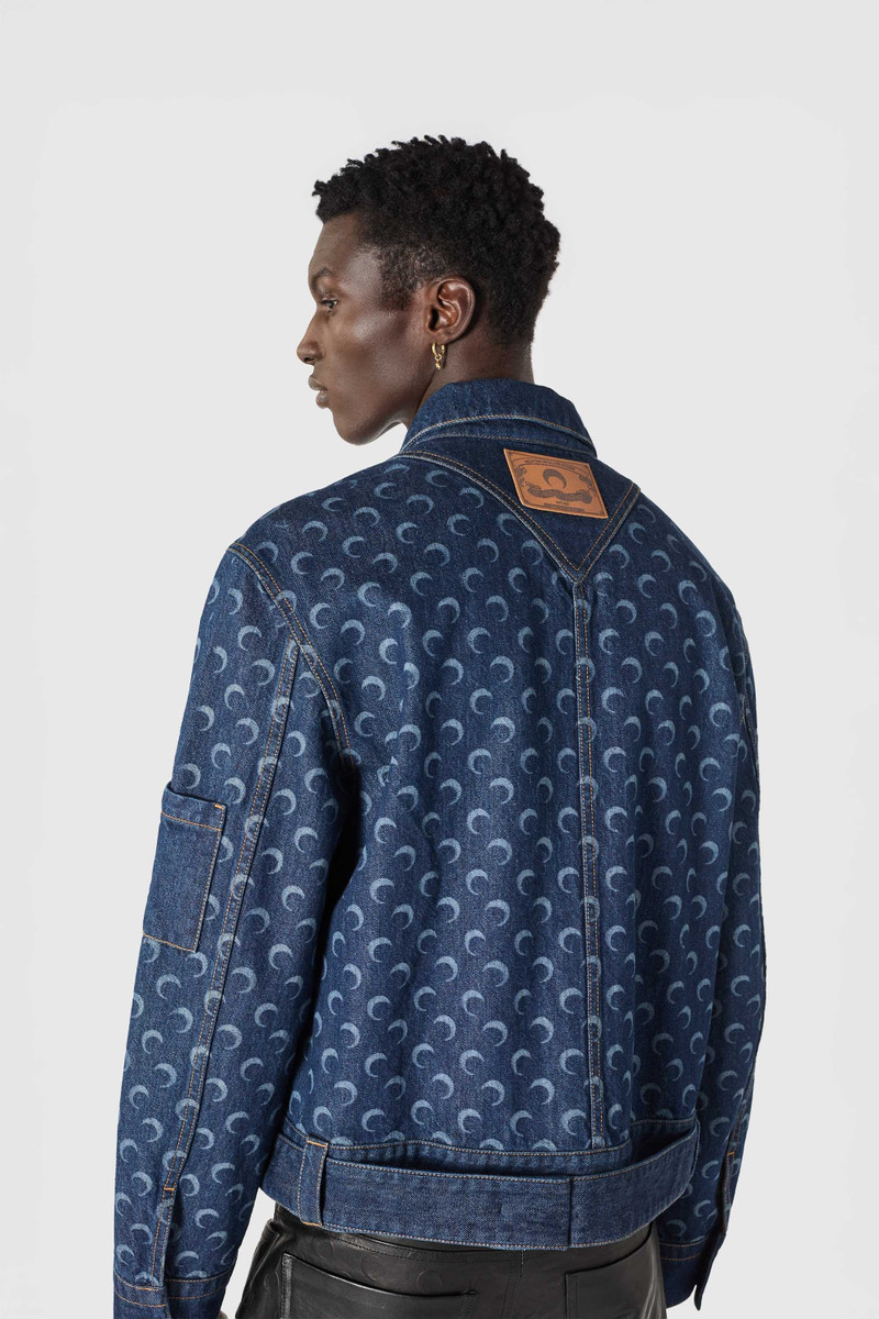 Midnight blue denim belted trucker jacket 11