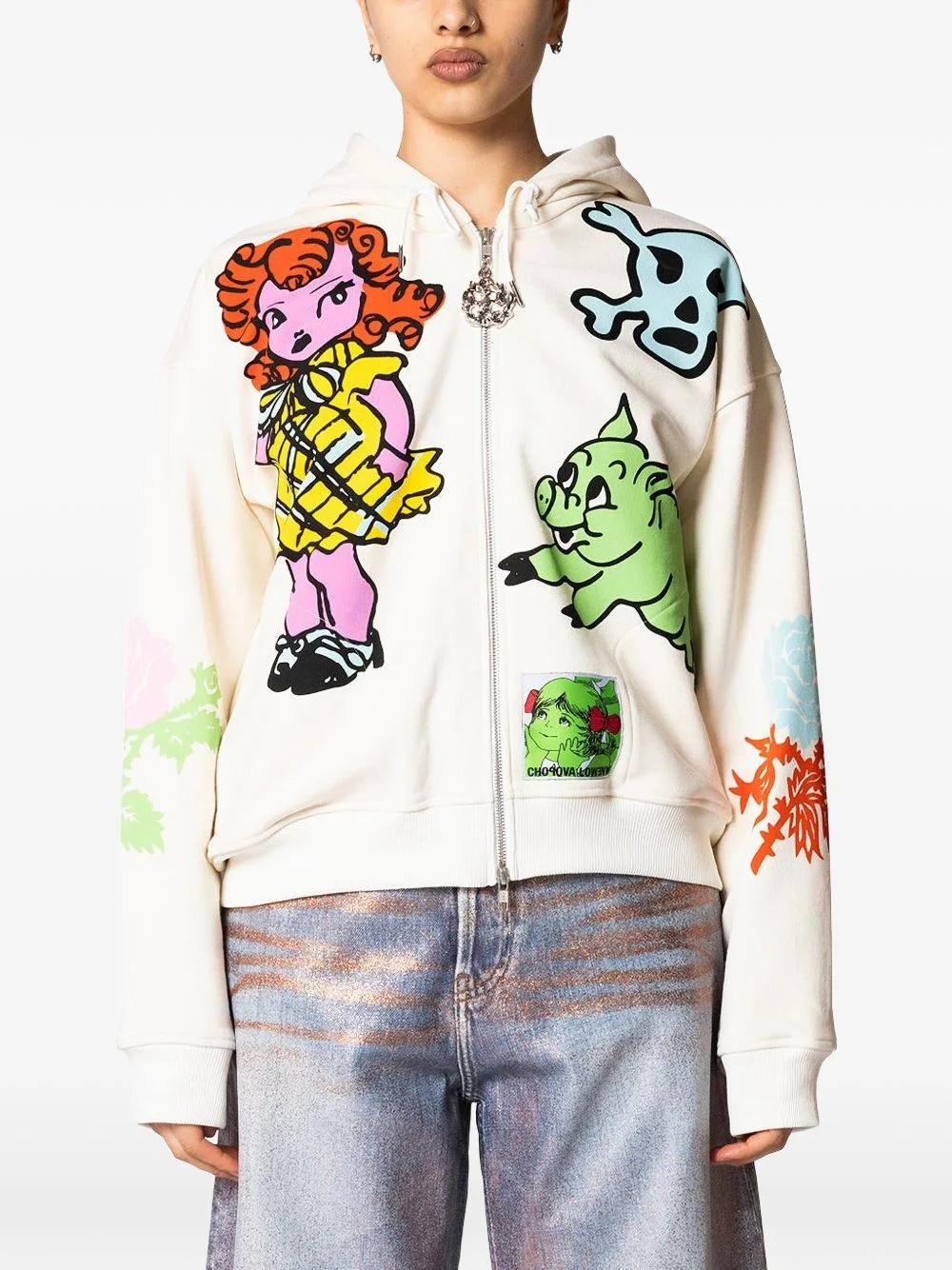 Cry Baby graphic-print zip-up hoodie - 1