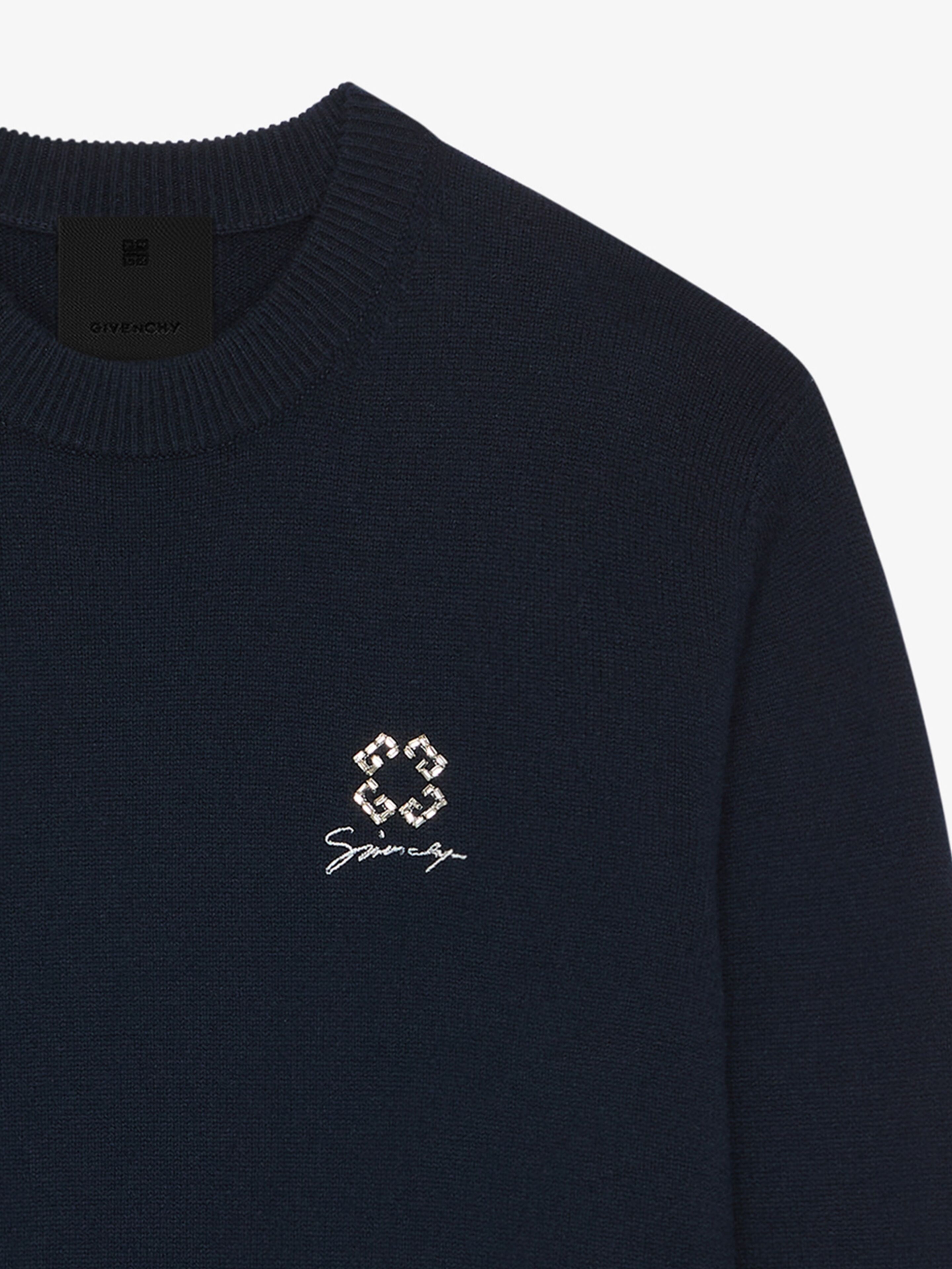 SWEATER IN WOOL CASHMERE AND CRYSTALS WITH 4G DETAIL - 2