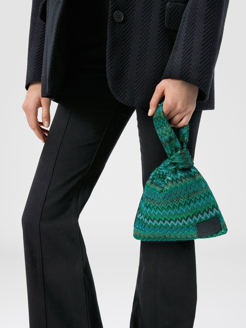 Handbag in zig zag viscose blend 5