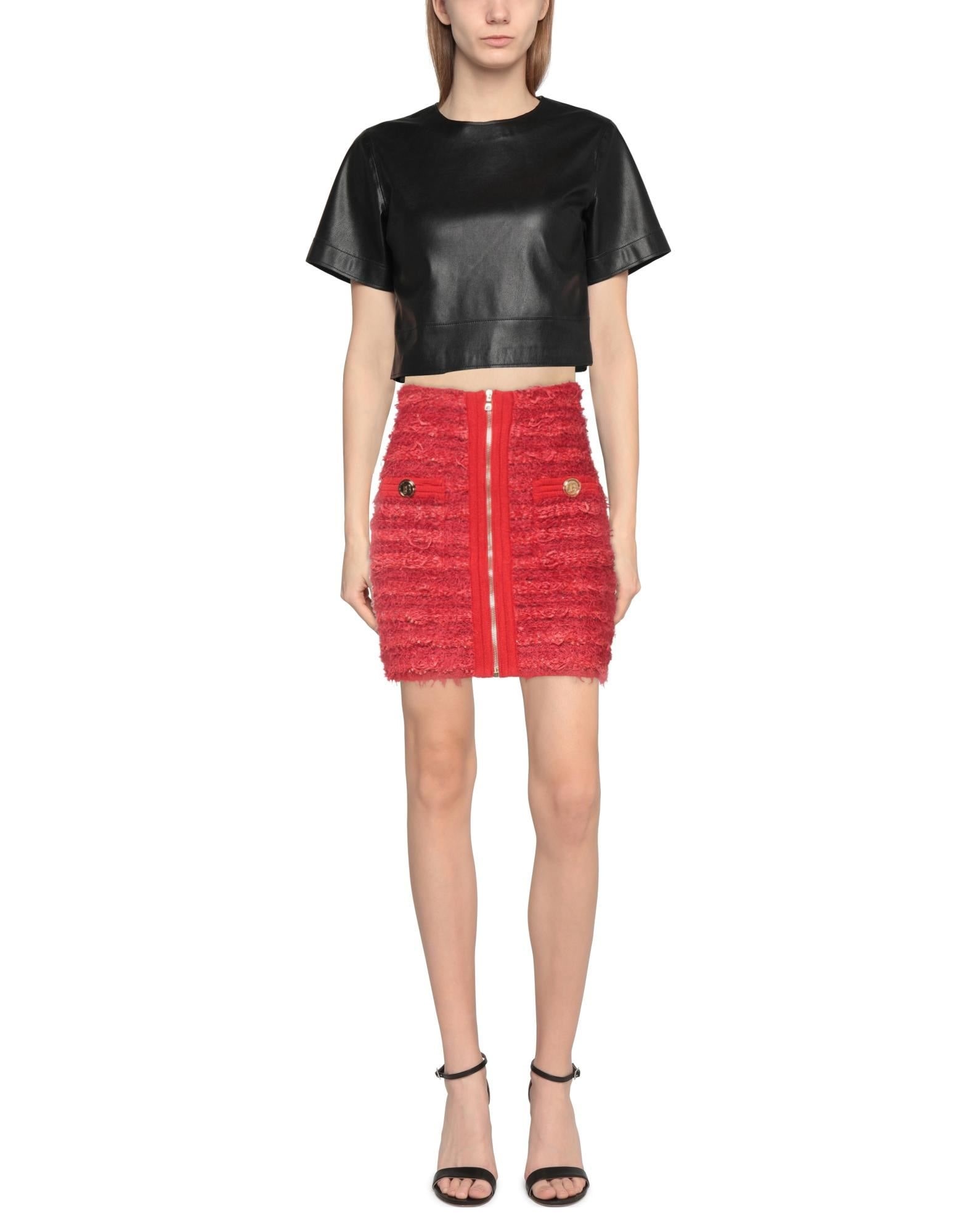 Red Women's Mini Skirt - 2