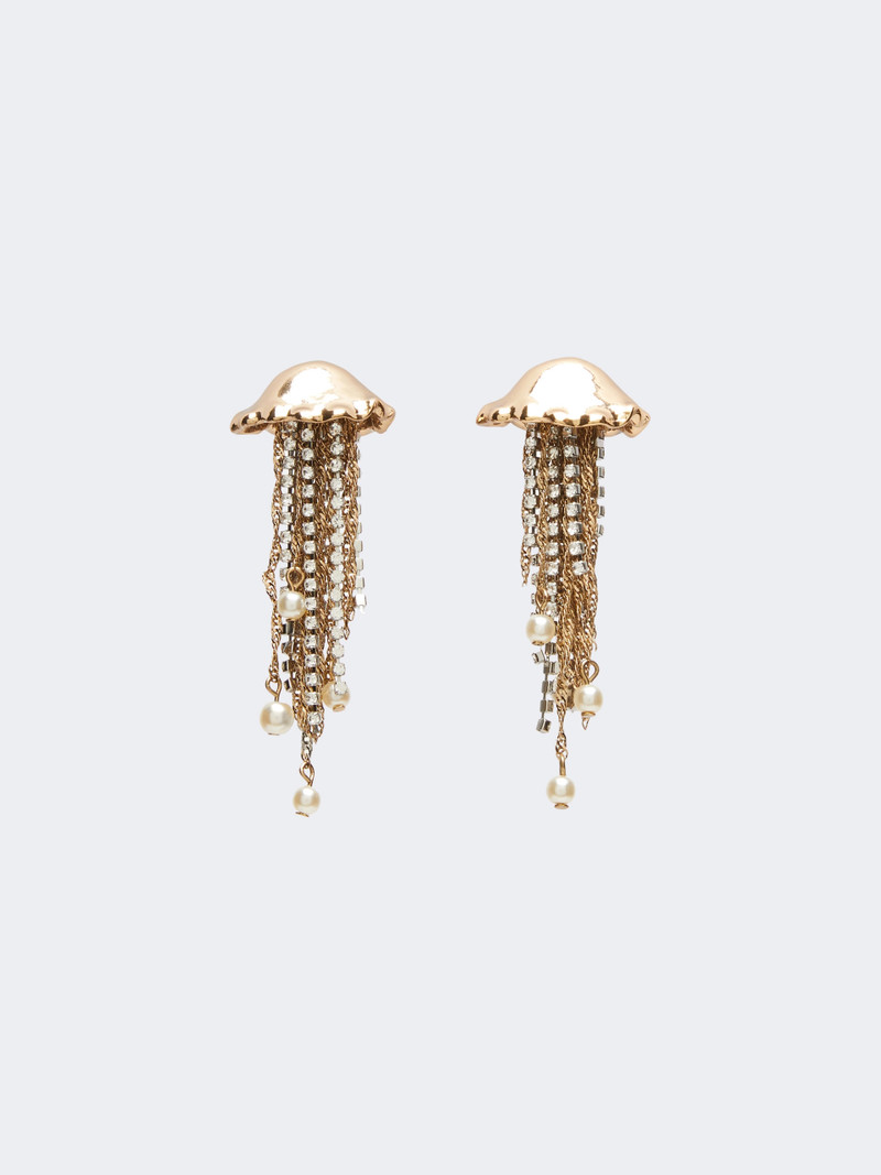 ACANTO Metallic earrings - GOLD 4