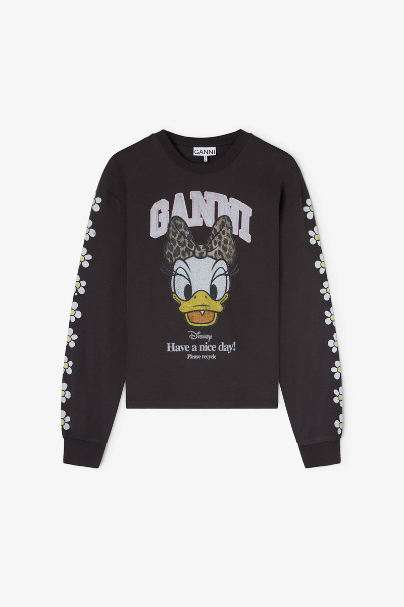 GANNI X DISNEY DAISY DUCK BLACK LONG SLEEVE 1