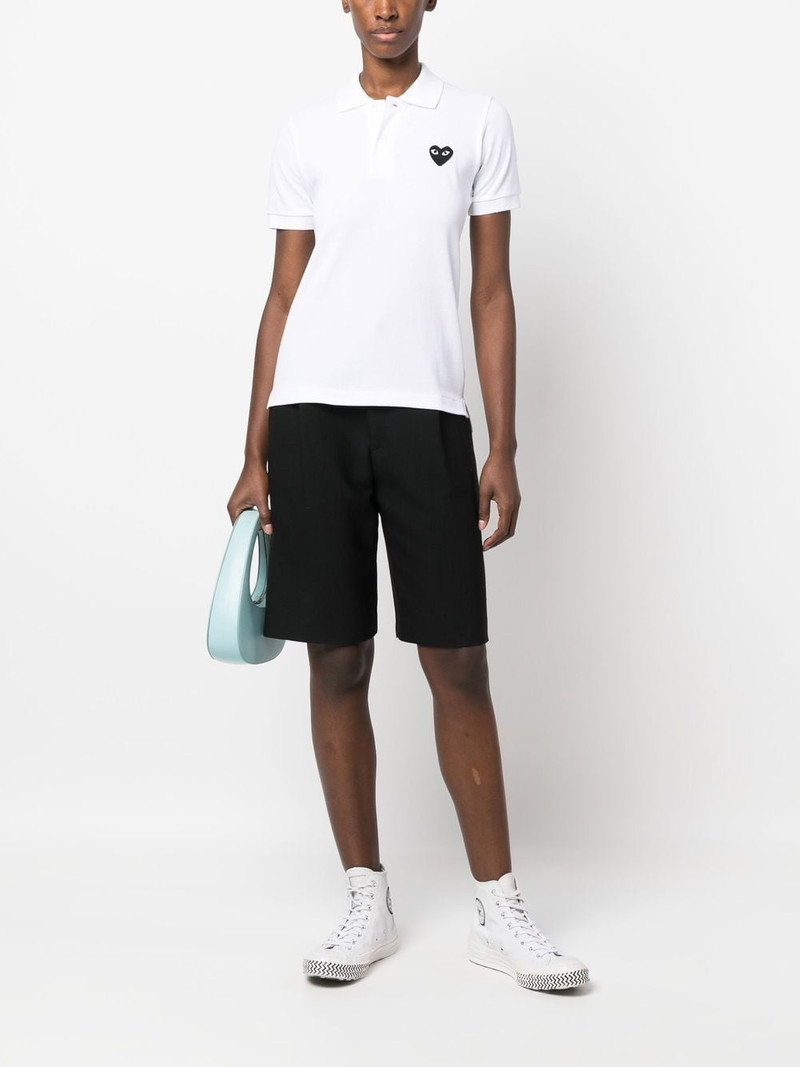 Comme des Garçons PLAY appliqué-detail short-sleeve polo shirt outlook