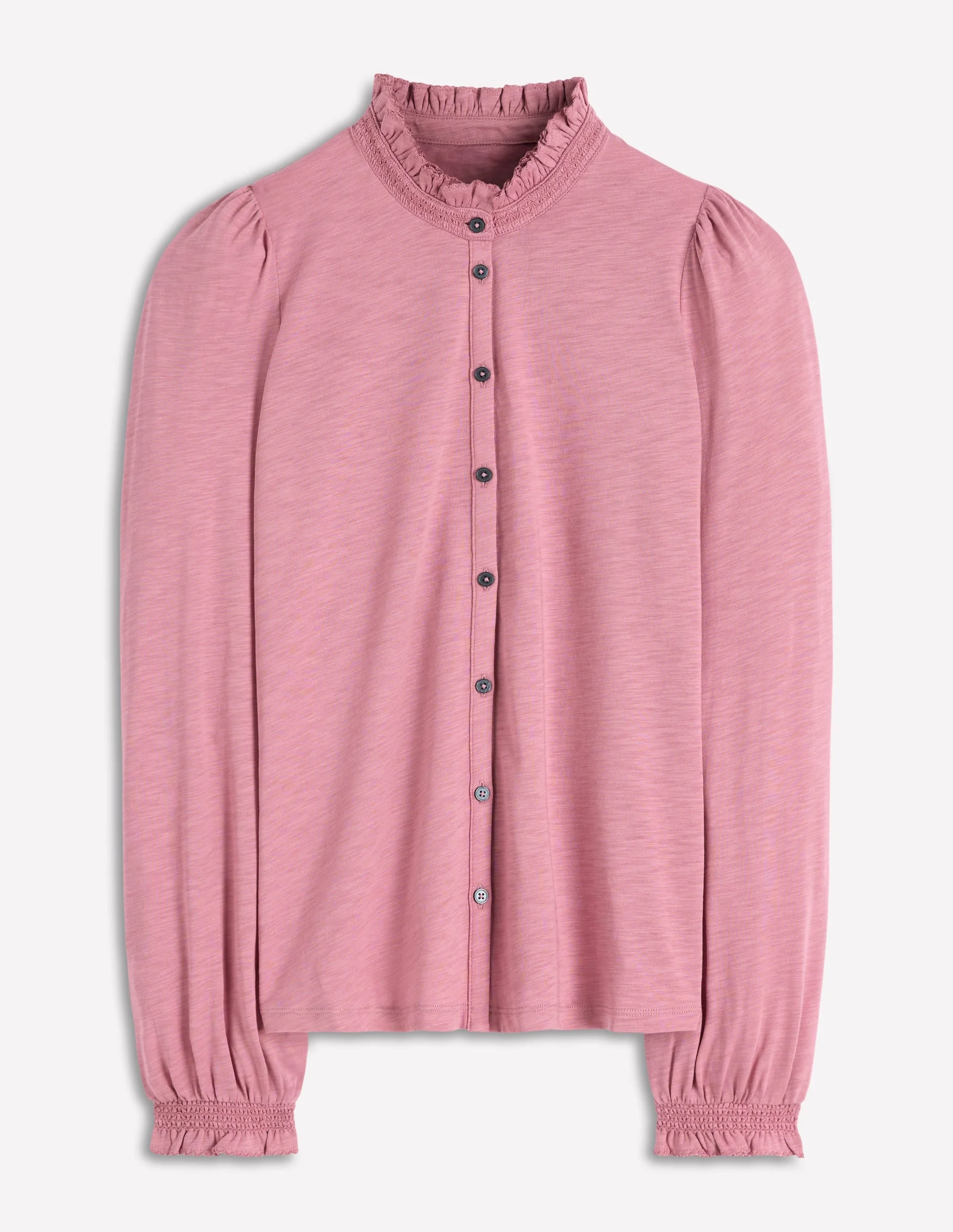 Effie Smocked Detail Shirt-Lilas - 1
