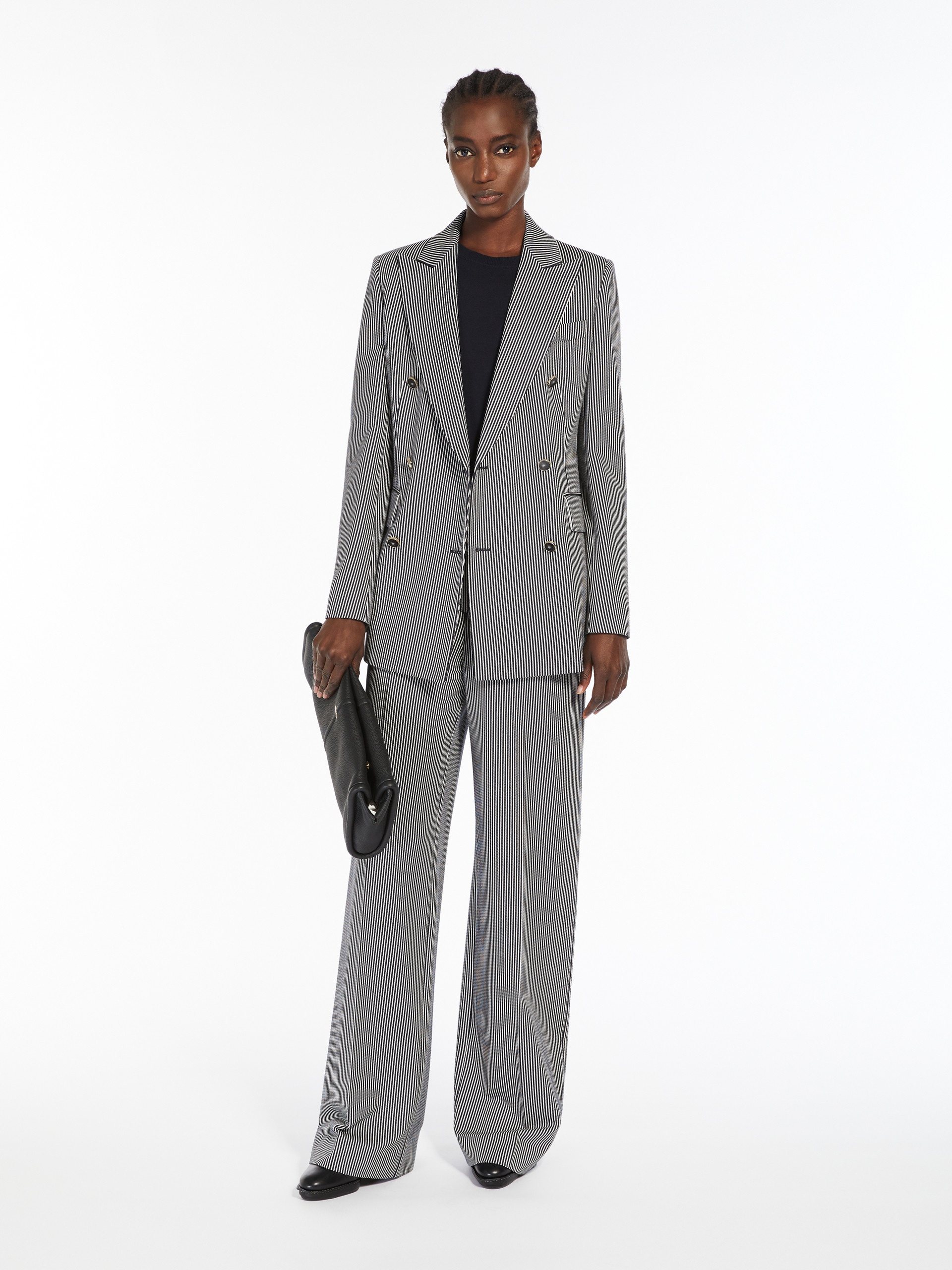 ANFORA Pinstripe stretch jersey trousers - 2