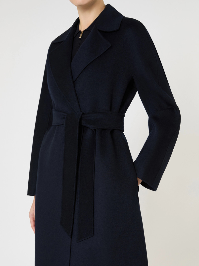 CLES Long wool, cashmere and silk coat - NAVY 5