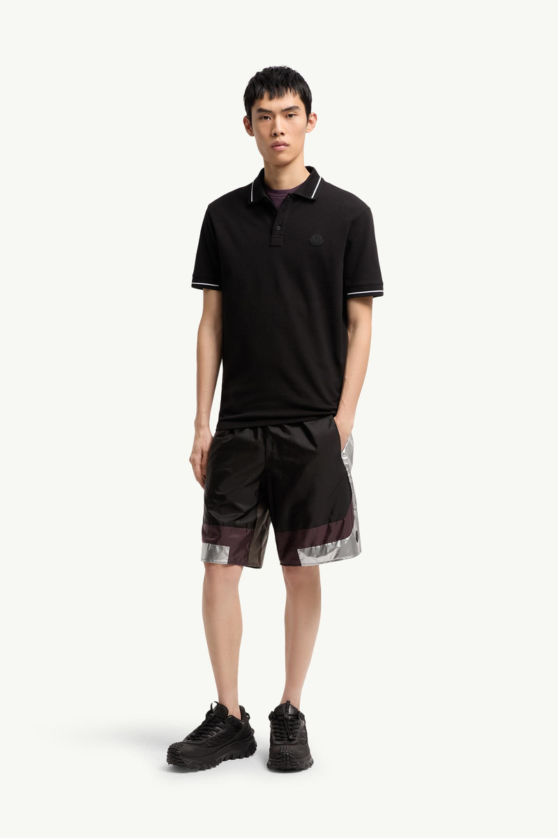 Moncler Logo Patch Cotton Polo Shirt outlook