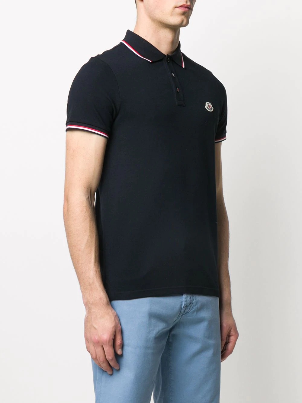 logo-appliqué short-sleeved polo shirt - 3