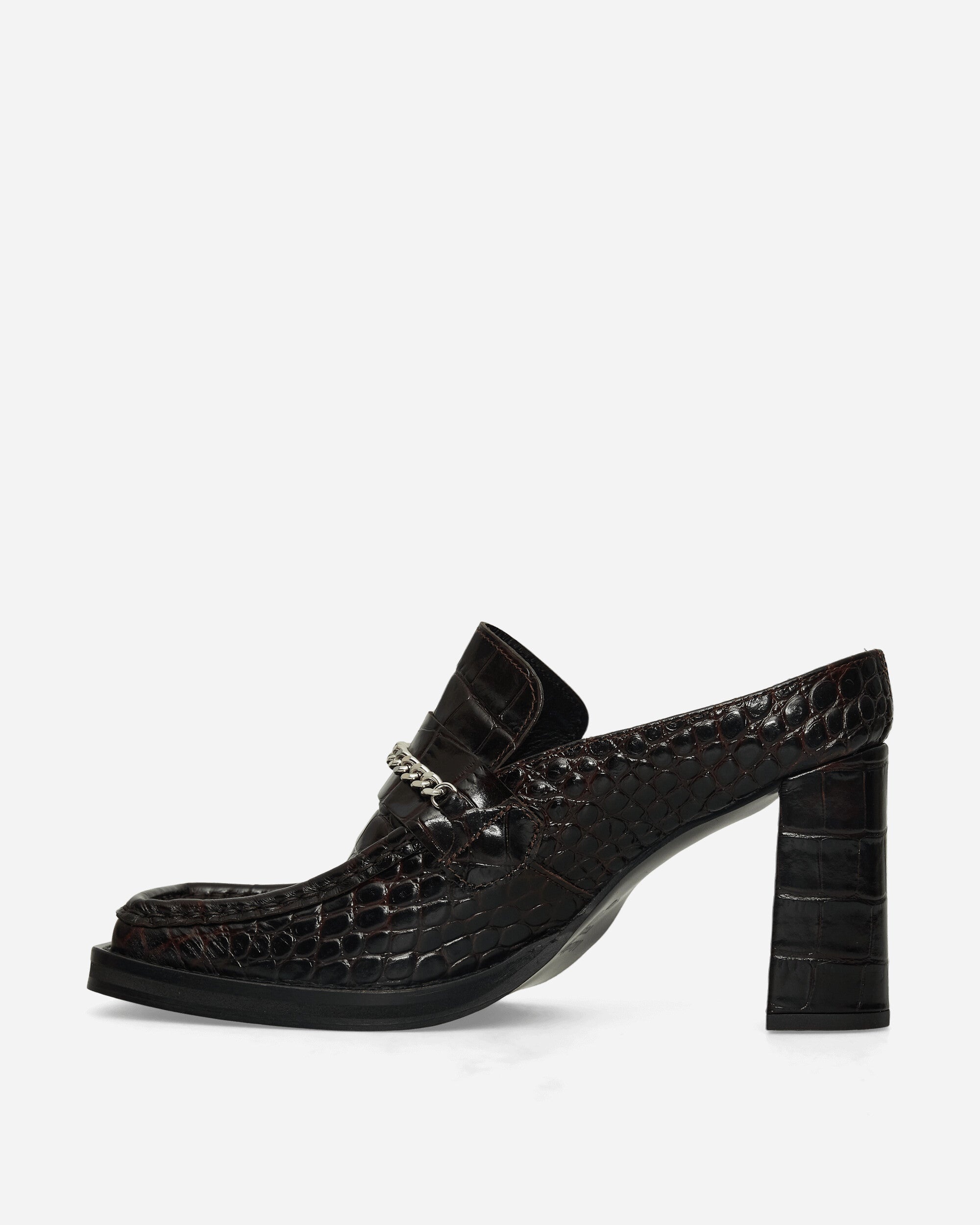 Women's Square Toe Heels Brown - 4