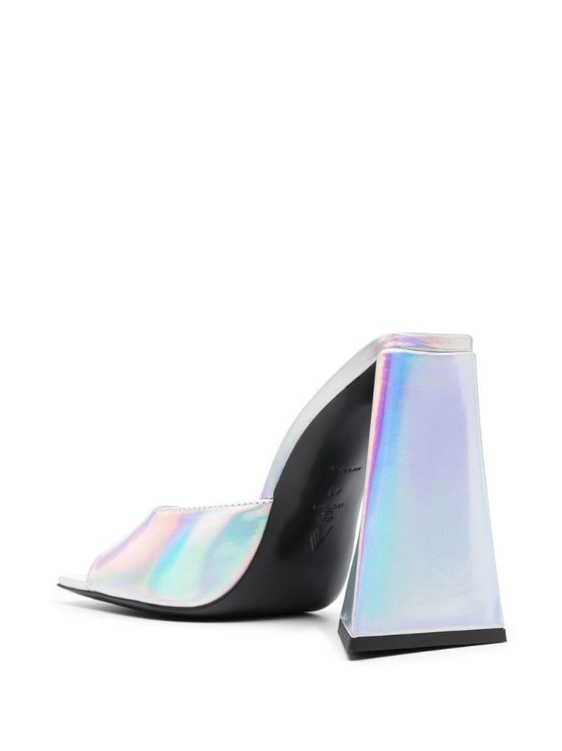 Devon 115mm iridescent mules - 3