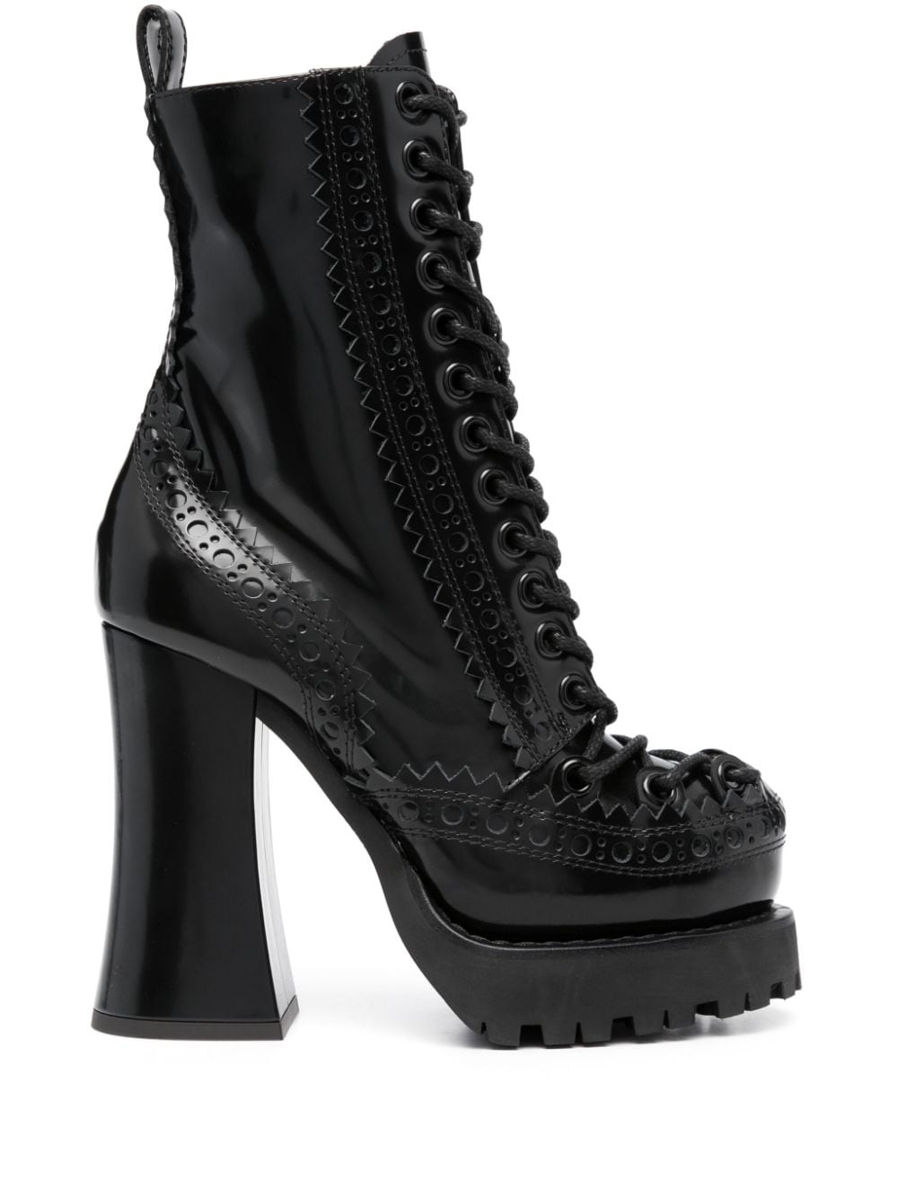 120mm lace-up leather boots - 1