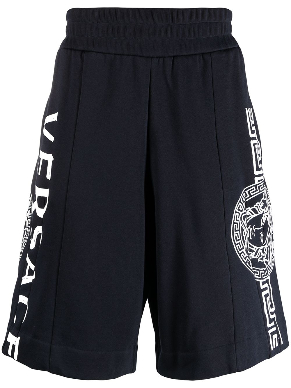 logo-print knee-length shorts - 1