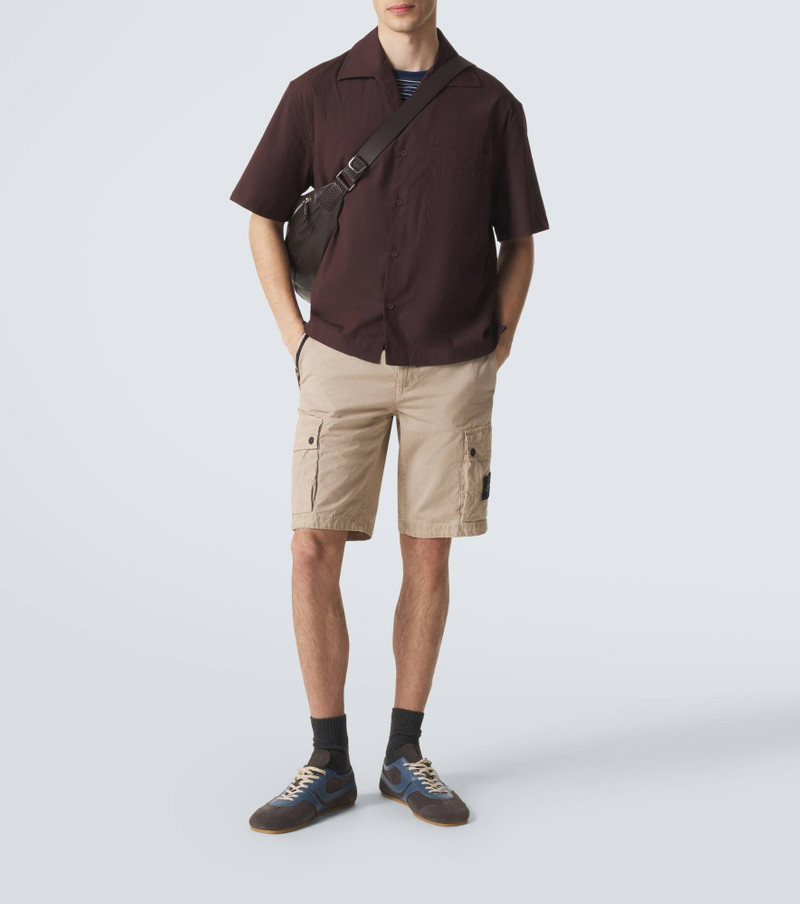 Stone Island Compass cotton canvas shorts outlook