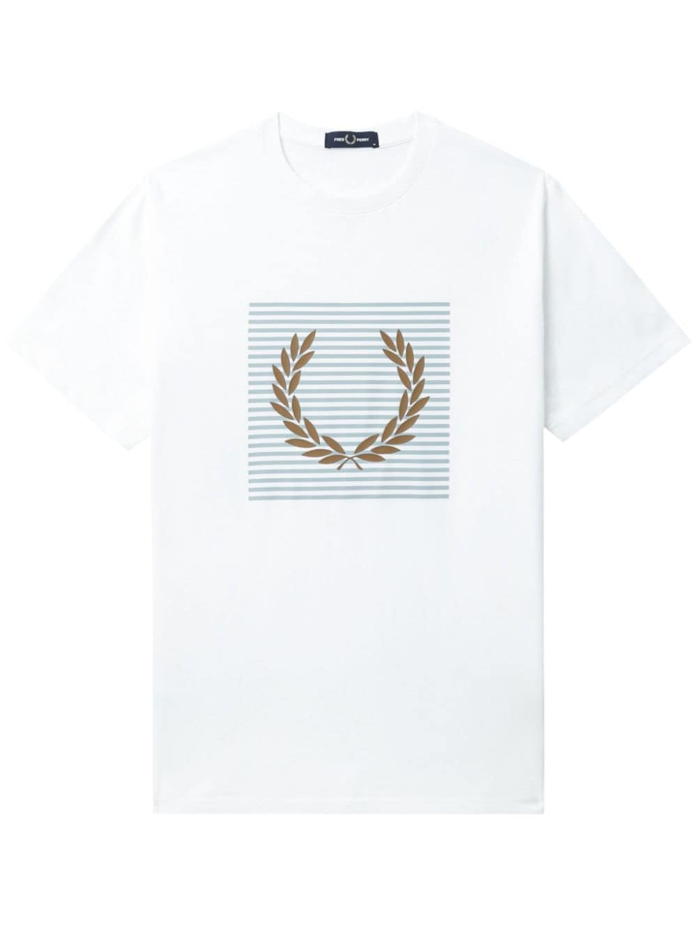 logo-flocked cotton T-shirt - 1