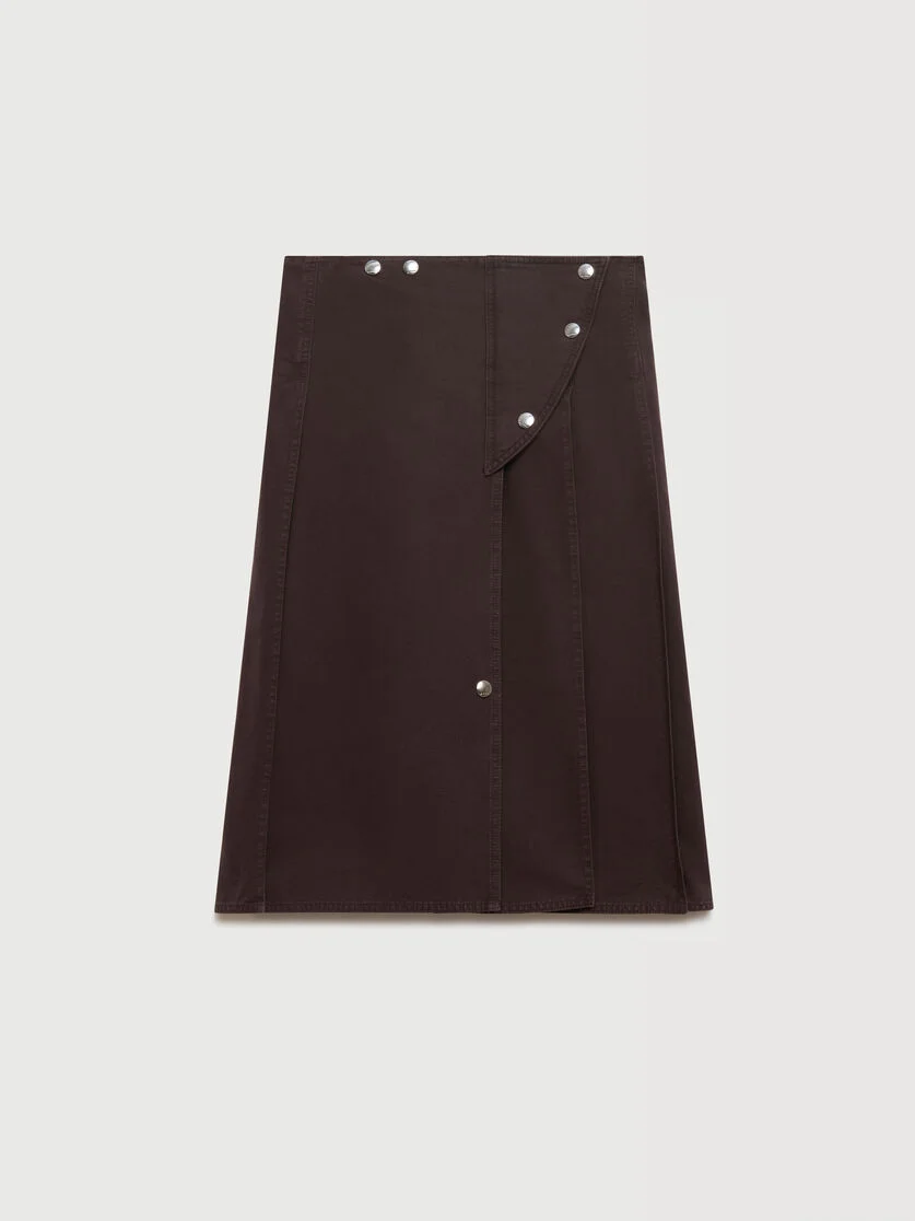 DEEP PURPLE SKIRT WITH UTILITY POCKET - 1