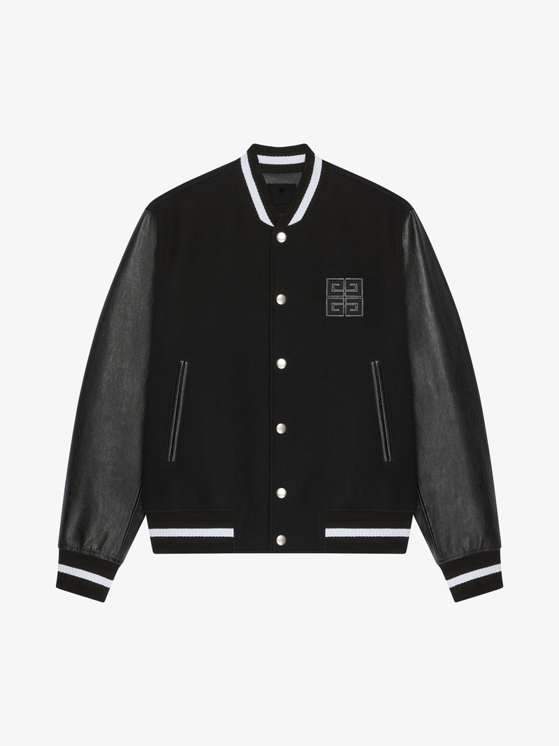 4G VARSITY JACKET IN WOOL AND LEATHER - 1