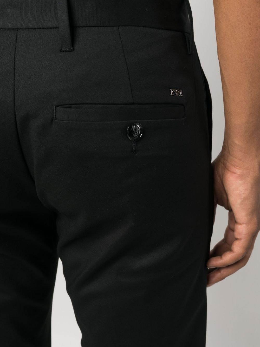 pressed-crease cotton chino trousers - 5
