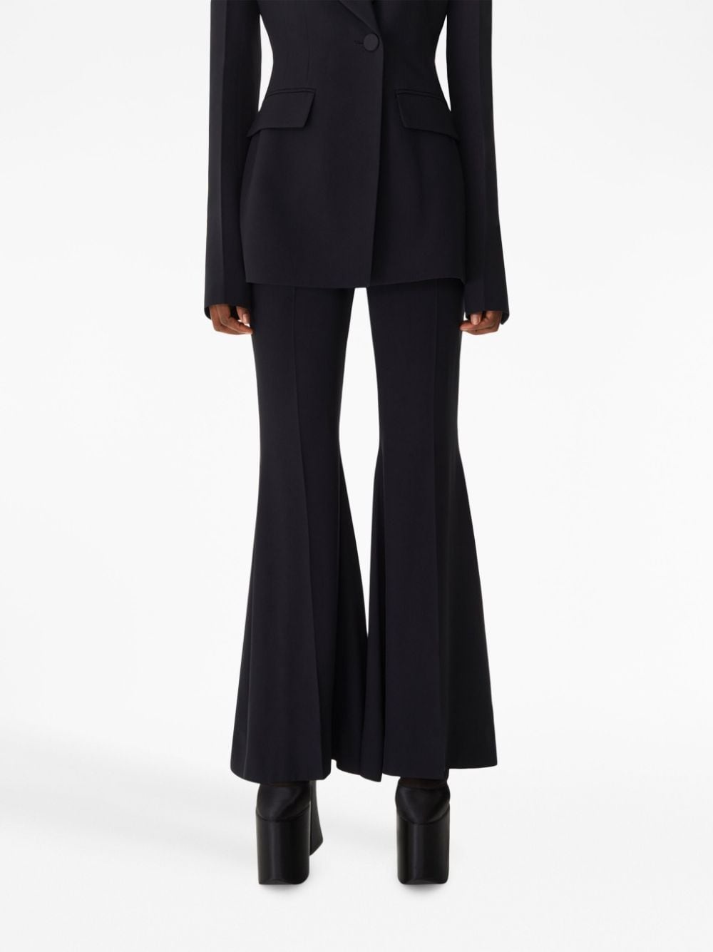 high-waist flared trousers - 4