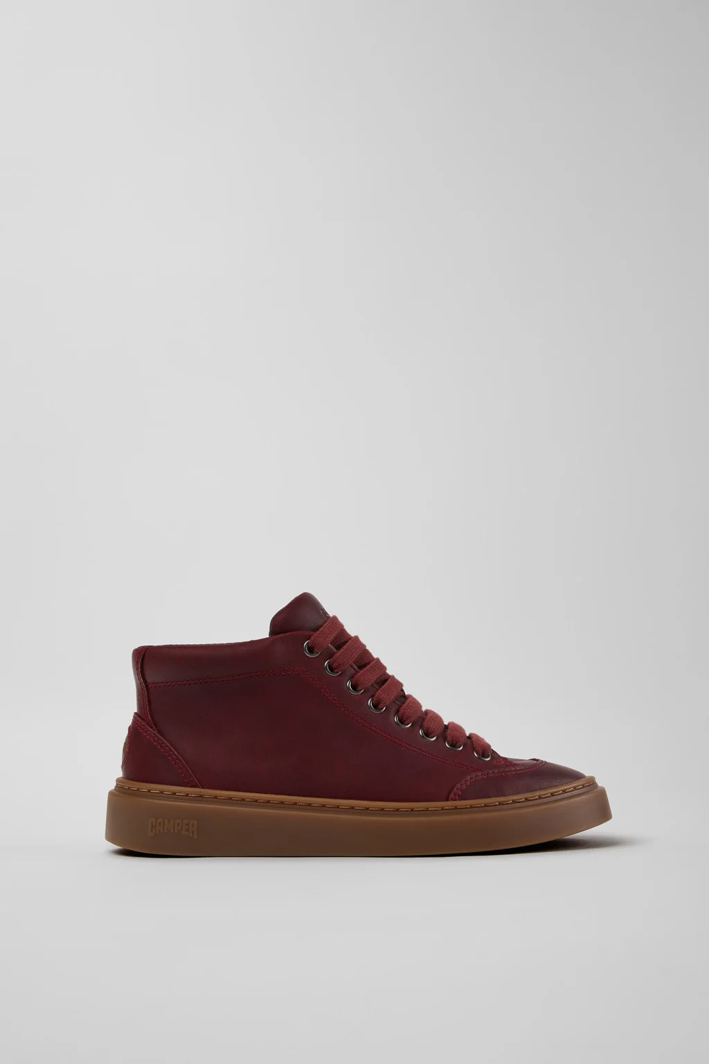 Runner Twentyfive Burgundy Leather Sneakers for Women. - 1