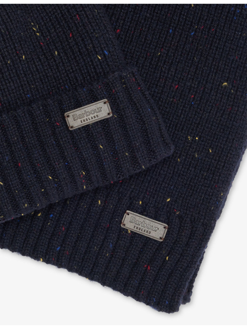 Barbour Carlton Fleck Wool-Blend Beanie and Scarf Gift Set outlook
