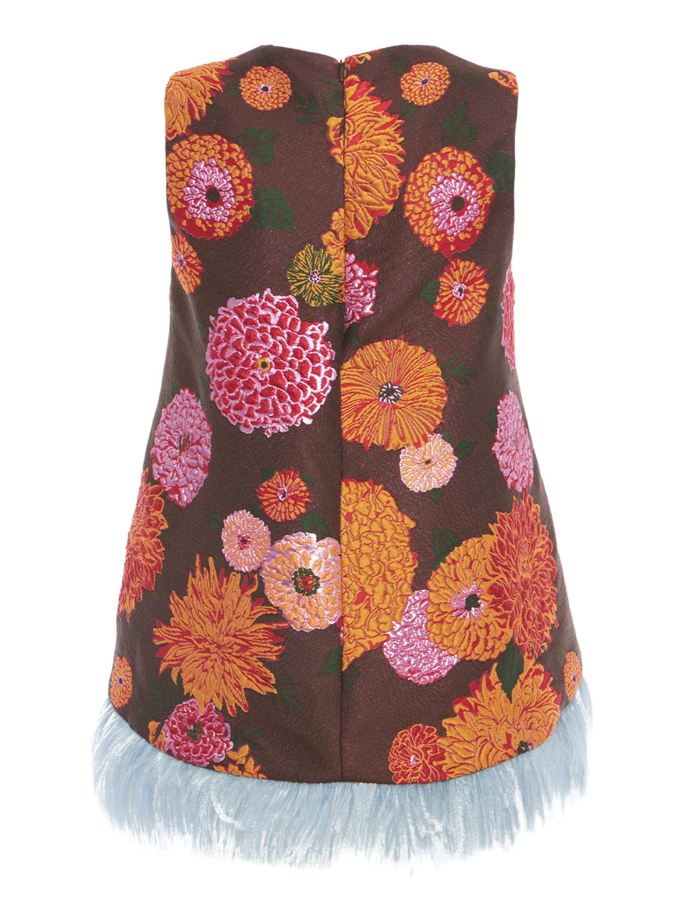 La DoubleJ La Scala Top With Feathers Jacquard Gyn Chocolate at Nordstrom - 3