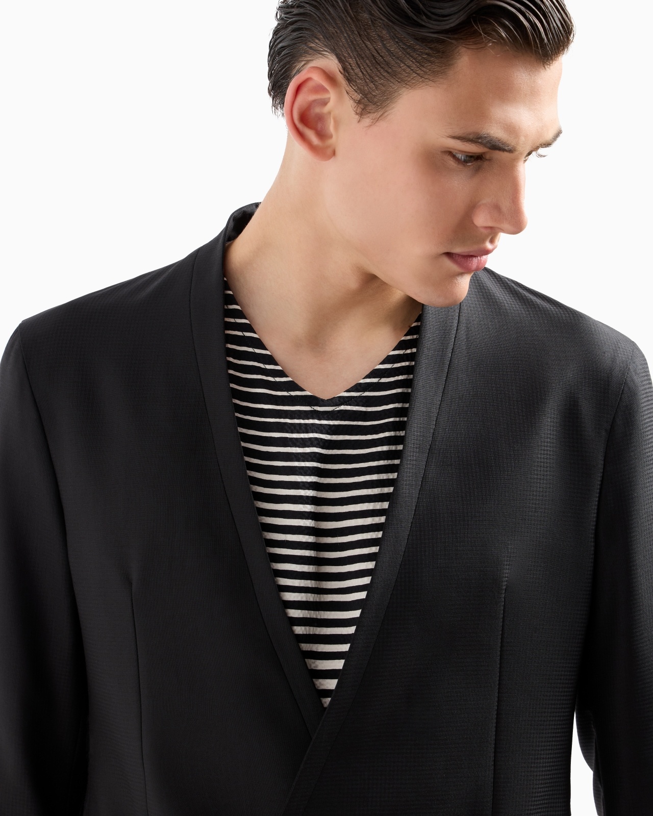 UPTON LINE DOUBLE-BREASTED SUIT IN A MICRO GINGHAM VIRGIN WOOL - 5