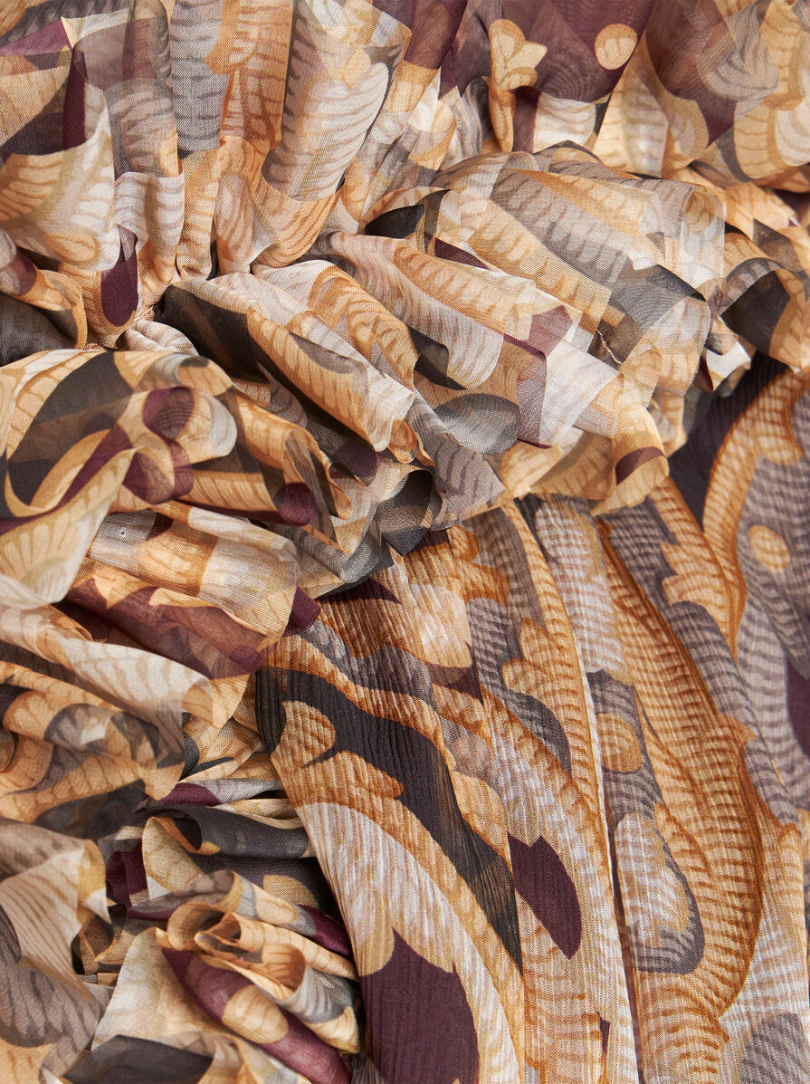PRINTED SILK DRESS WITH RUCHING - 6