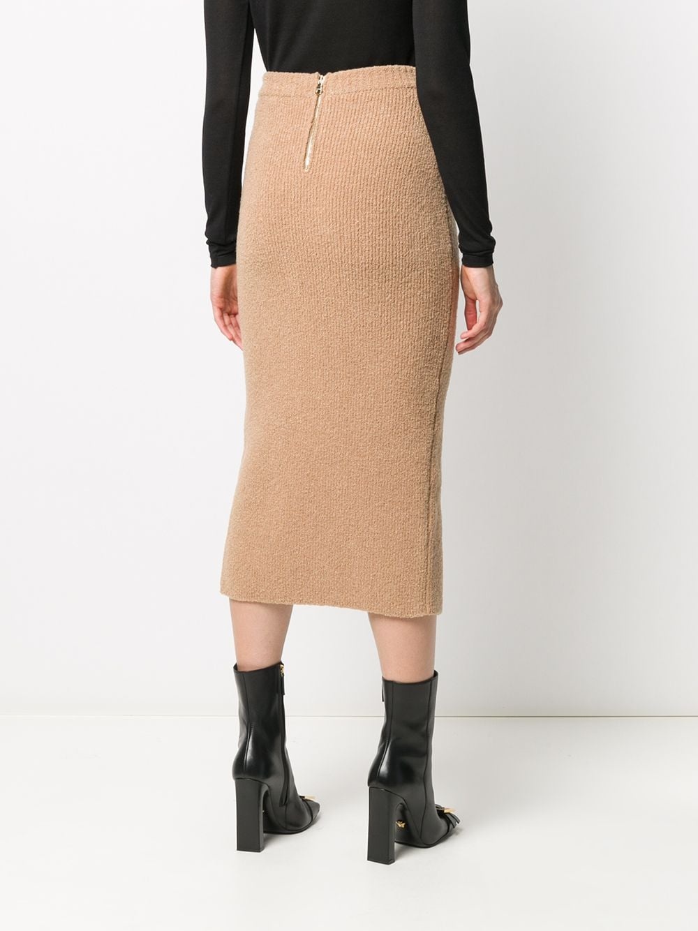 knitted mid-length skirt - 4