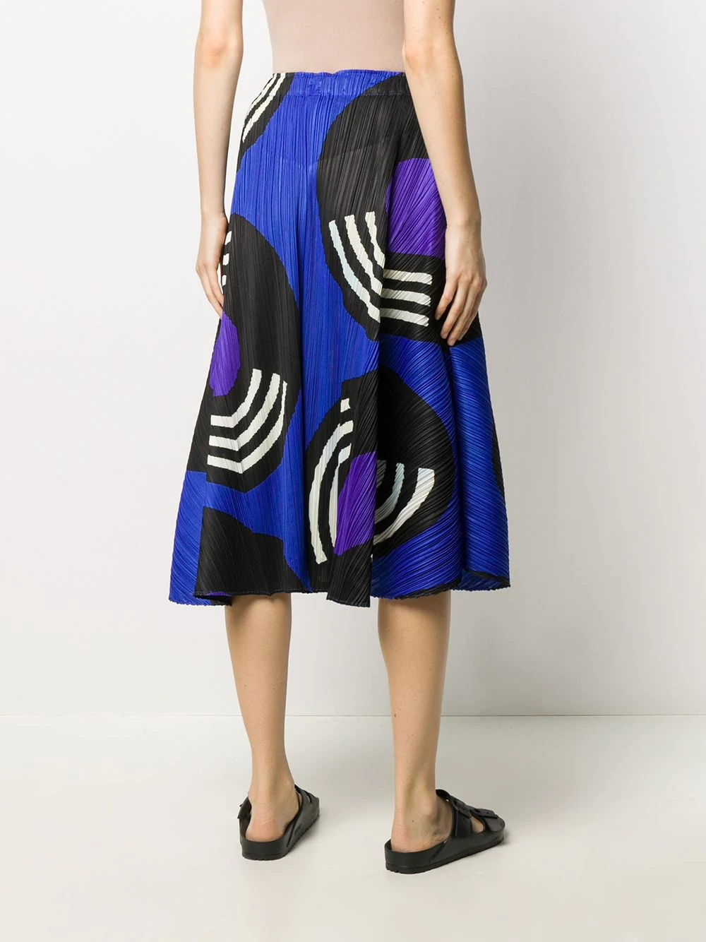 graphic-print pleated skirt - 4