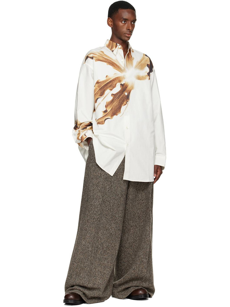 Dries Van Noten White Flame Lily Print Shirt outlook