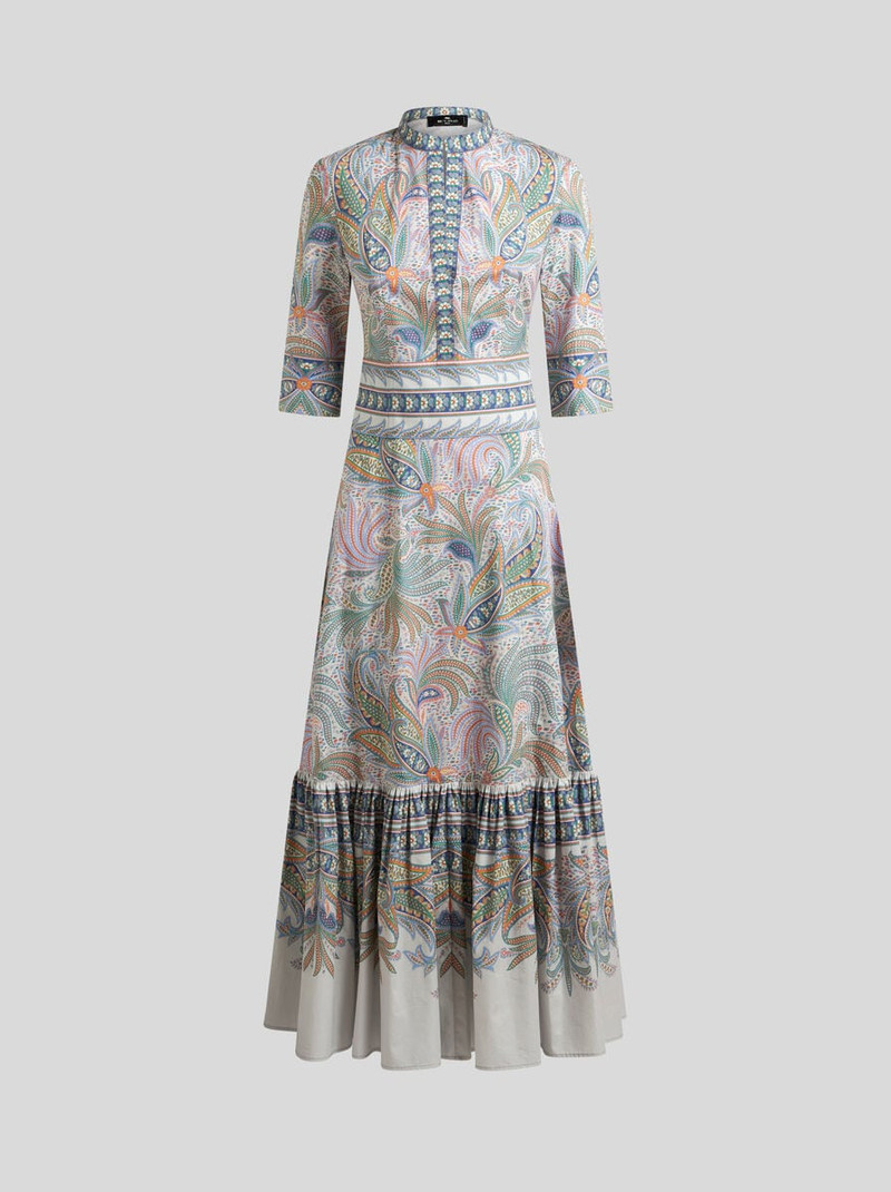 COTTON DRESS WITH FLOUNCE - 1