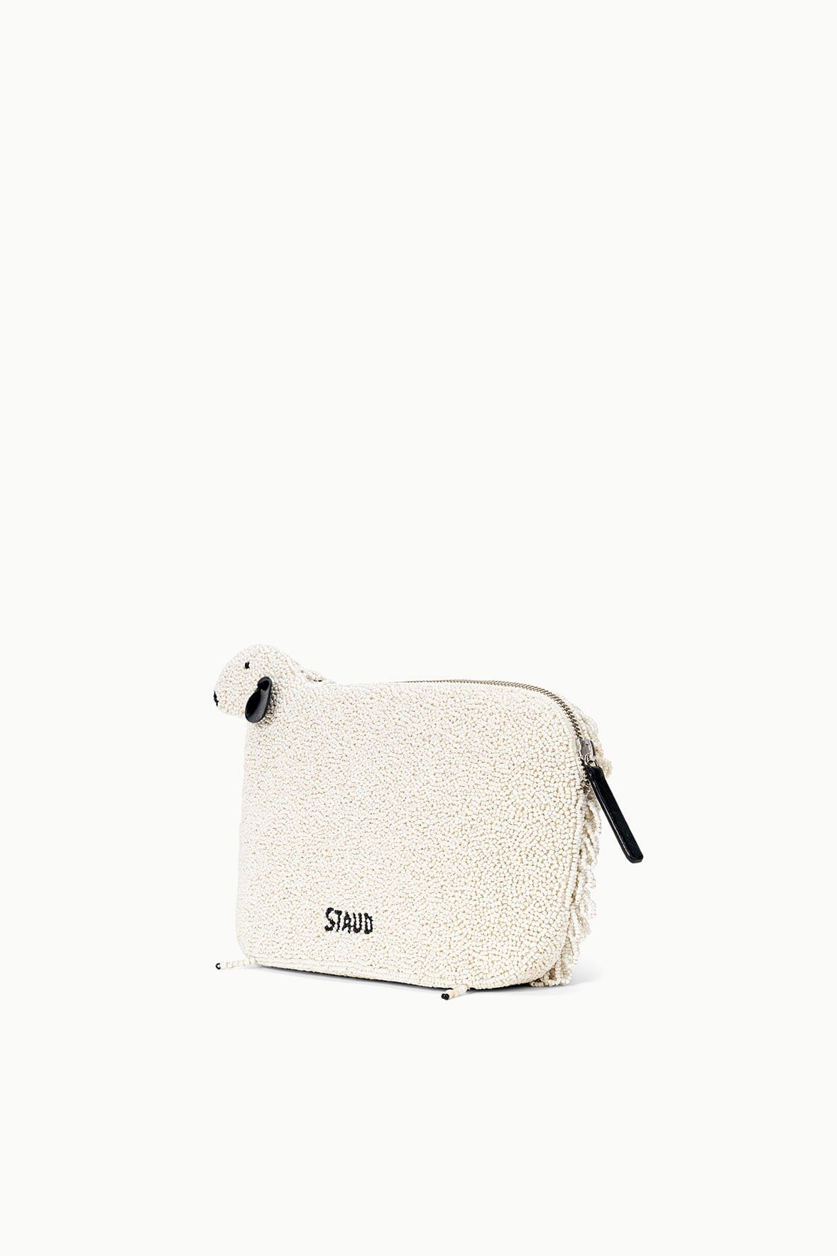 STAUD DOLLY BEADED CLUTCH IVORY - 3