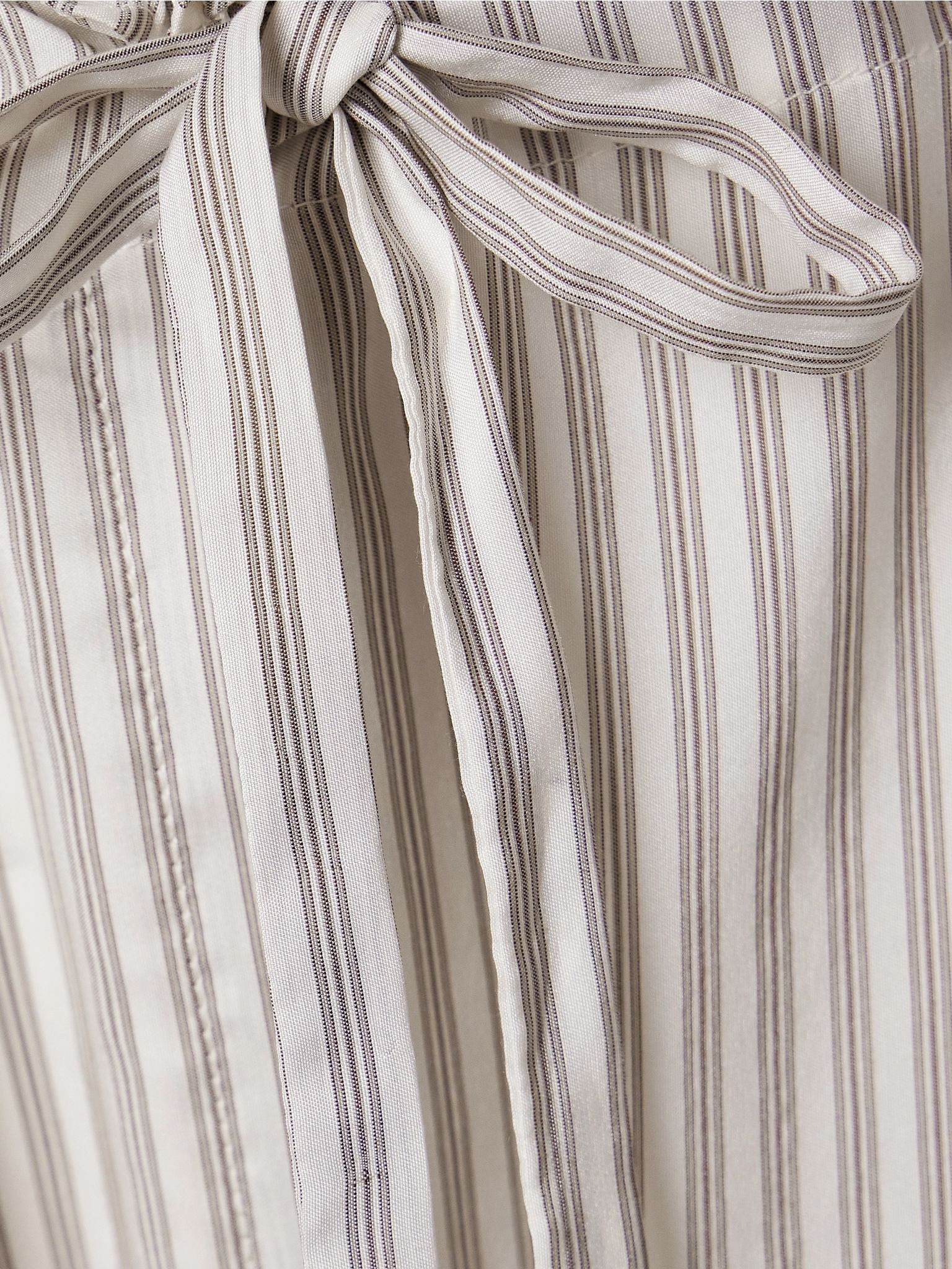 Yayah cropped striped silk wide-leg pants Off-white - 5